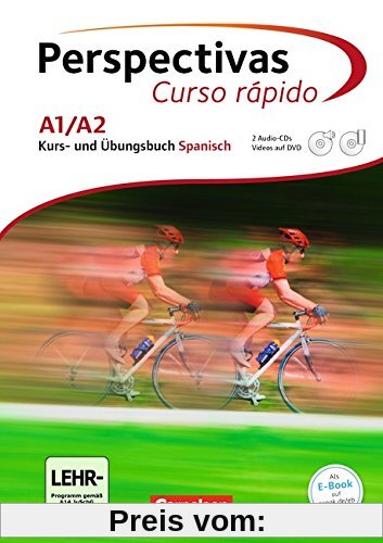 Perspectivas - Curso rápido: A1/A2 - Kurs- und Übungsbuch mit Vokabeltaschenbuch und Lösungsheft: Inkl. Audio-CDs und Video-DVD